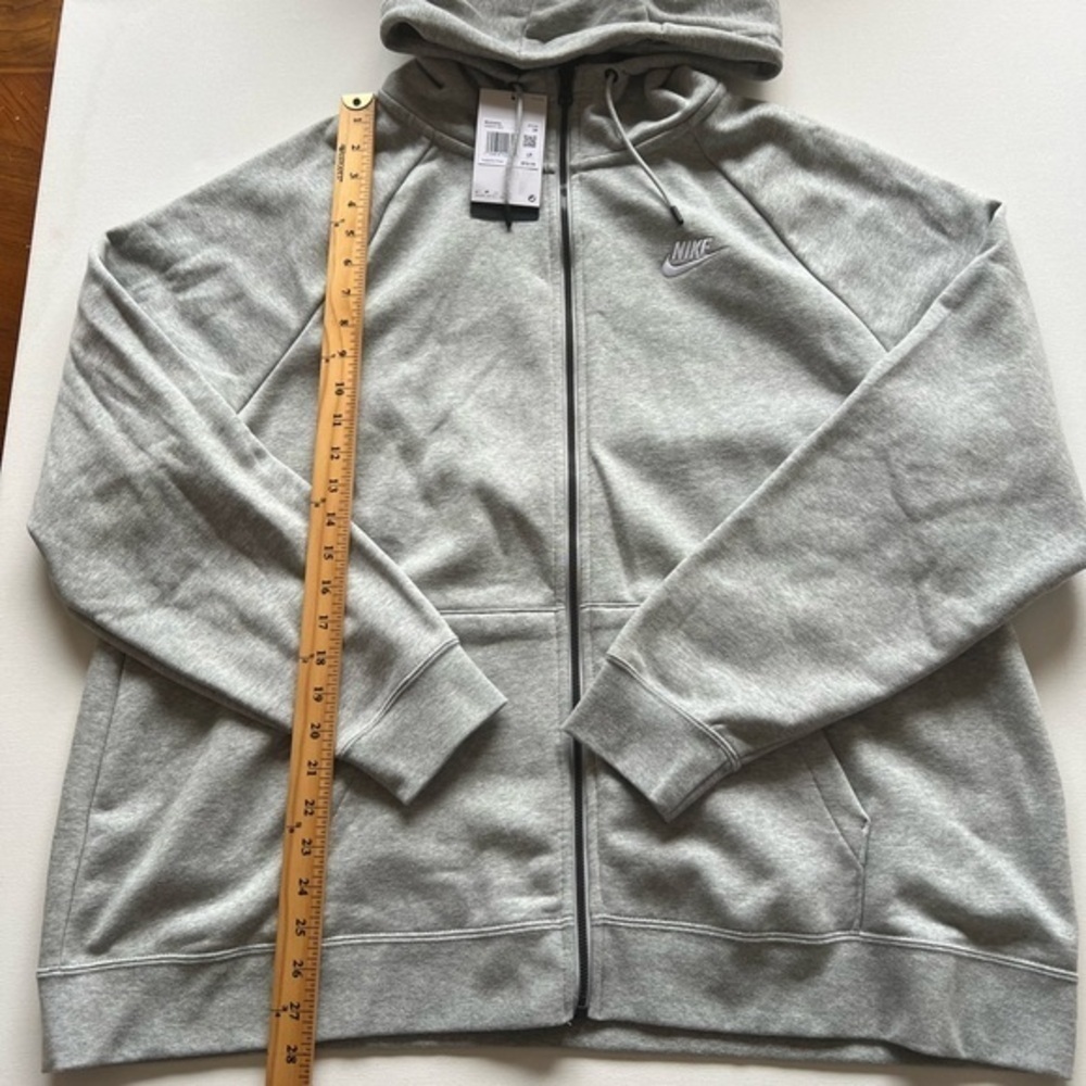 NWT Nike Gray Hoodie Women's Size 2XL Zip Up Hooded Sweatshirt $70 (B5)